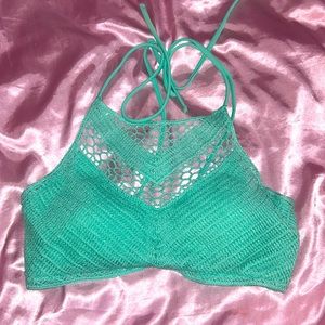 Mint green bathing suit top